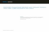 Dell EMC PowerVault ME4024 and VMware Horizon View with … · 2019-04-10 · Revisions 2 Dell EMC PowerVault ME4024 and VMware Horizon View with 1,300 Persistent VDI Users | 3919-RA-VDI