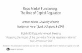 Repo Market Functioning : the role of capital …...Repo Market Functioning : The Role of Capital Regulation Antonis Kotidis ( University of Bonn ) Neeltje van Horen ( Bank of England