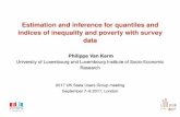 Estimation and inference for quantiles and indices …Estimation and inference for quantiles and indices of inequality and poverty with survey data Philippe Van Kerm University of