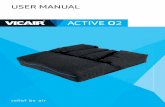18496 2205 Vicair - Active O2 v00.03...Polyurethane coated nylon fabric. Bottom: Knitted polyester mesh fabric. Covers are machine washable. Covers comply with EN1021-1, 1021-2 and