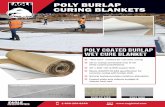 POLY BURLAP CURING BLANKETS - Eagle Industries · 2019-01-15 · Coated white poly refl ects sunlight & intense heat rays BURLAP SIDE POLY SIDE CURED CONCRETE 1-800-266-8246 EAGLE