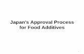Japan's Approval Process for Food Additives · 2020-03-01 · （Ministry of Health, Labour and Welfare, March 1996) Food additives shall not pose a risk to human health and their