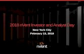 2018 nVent Investor and Analyst Day · 2018-05-03 · 2018 nVent Investor and Analyst Day New York City February 13, 2018 5/3/2018. Welcome J.C. Weigelt ... Opening Remarks Randall