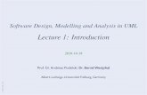 Software Design, Modelling and Analysis in UML · 2016-10-18 · UML Diagrams (?, 694) –1–2016-10-18 – Scontents – 12/34 Diagram Structure Diagram Behavior Diagram Interaction