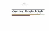 Junior Cycle Irish - Curriculum...Junior Cycle Irish (L1) Rationale 7 By exploring texts, including multi-modal texts, and appropriate communicative tasks based on those texts, students