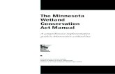 The Minnesota Wetland Conservation Act Manual · 2012-05-15 · The Minnesota Wetland Conservation Act Manual Published by the Minnesota Board of Water and Soil Resources Version