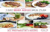 7-DAY MAKE AHEAD MEAL PLAN - Happy Body Formula · 7-day make ahead meal plan increase energy - lose weight - feel better 5 breakfasts + 6 lunches + 5 dinners all prepared in 3 hours