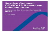 Justice Connect COVID-19 Response Briefing Note...3 | Justice Connect COVID-19 Response Briefing Note 1. Introduction COVID-19 has become a global health crisis, causing major disruptions