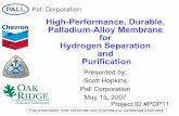 High-Performance, Durable, Palladium-Alloy Membrane for ...€¢Chevron • Colorado School of Mines • ORNL – High Temperature Materials Lab. 4 Project Objectives • Establish