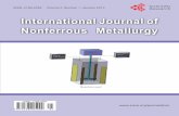 International Journal of Nonferrous MetallurgyInternational Journal of Nonferrous Metallurgy (IJNM) Journal Information SUBSCRIPTIONS The International Journal of Nonferrous Metallurgy