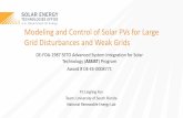 Modeling and Control of Solar PVs for Large Grid Disturbances … - Modeling and... · 2019-08-19 · Modeling and Control of Solar PVs for Large Grid Disturbances and Weak Grids