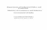 Department of Industrial Policy and Promotion Ministry of … · 2016-10-05 · The Department of Industrial Policy and Promotion (DIPP), Ministry of Commerce & Industry, Government