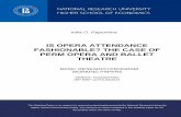 IS OPERA ATTENDANCE FASHIONABLE? THE CASE OF PERM … · 2015-10-19 · accessories choice. Historians report how important ostentatious theatre attendance as a social scene used