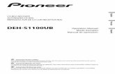 DEH-S1100UB Operation Manual English Français …...DEH-S1100UB Operation Manual Mode d’emploi Manual de operación Important (Serial number) The serial number is located on the