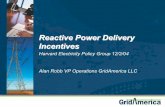 Reactive Power Delivery Incentives Power.pdf · 2012-11-04 · Reactive Compensation-introduced 2001 • Capacity payment made to Qualified Generators • Payment based on lagging