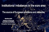 Institutional imbalances in the euro area...Institutional imbalances in the euro area The source of European problems and remedies Manthos Delis Professor of Financial Economics and
