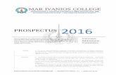 Convener, Admissions Committee - Mar Ivaniosmarivanios.ac.in/MAR IVANIOS COLLEGE PROSPECTUS... · The Mar Ivanios College Study Centre (Centre No. 1441), a full-fledged IGNOU Study