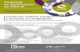 Programa de Certificación relaciones en FIRO-B necesidades · Utilizar el FIRO® con individuos, incluyendo la práctica de administración, y una actividad de interpretación y