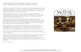 Lambertville Station Wine Cellar and Restaurant Wine ...tackling new regions or adventurous styles, and we enjoy developing food and wine pairing recommendations from our menu for