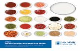 2015 Food and Beverage Analysis Catalog - HANNA COLOMBIAcdn.hannacolombia.com/Hannacdn/Support/Catalogo/2015/12/Catalogo-FOOD.pdfmolding, electronic assembly, glass blowing for electrodes,