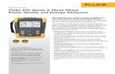 Fluke 430 Series II Three-Phase Power Quality and …...2 Fluke Corporation Fluke 430 Series II Three-Phase Power Quality and Energy Analyzers • Highest safety rating in the industry: