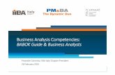 Business Analysis Competencies: BABOK Guide & Business ...ipma.it/ipma_/images/02_PMBA_Dynamic_Duo_BA_Competencies_II… · BABOK Guide & Business Analysts Prassede Colombo, IIBA