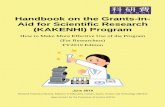 Handbook on the Grants-in- Aid for Scientific Research ... · scientific research (i.e. research based on the free ideas of researchers in universities and other research institutions),