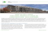 LEED V4 FACT SHEET FOR STEEL PRODUCTS USED IN CONSTRUCTION APPLICATIONS · 2018-02-07 · 1 @BUILDUSINGSTEEL LEED V4 FACT SHEET FOR STEEL PRODUCTS USED IN CONSTRUCTION APPLICATIONS