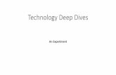 Technology Deep Dives dives? •A discussion on a particular wide topic. ... is an experiment •We need your feedback. •Hallway discussions indicated that this may be interesting.