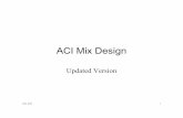 15b - ACI Mix Design - ACI Mix Design (Updated).pdf · ACI Mix Design We’ll work through the mix design steps listed in the previous slide using an example for a typical concrete