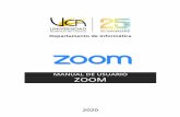 MANUAL DE USUARIO ZOOM · 2020-03-16 · Facebook. Manual de Usuario Zoom Pág. 4 de 39 ... indicando que revise su correo electrónico. 3) Abra su correo y busque el correo de Zoom