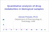 Quantitative analysis of drug metabolites in biological ... class Feb10, 201… · Quantitative analysis of drug metabolites in biological samples Jeevan Prasain, Ph.D. Department