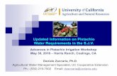 Updated Information on Pistachio Water …Advances in Pistachio Irrigation Workshop May 30, 2018 –Harris Ranch, Coalinga, CA Updated Information on Pistachio Water Requirements in