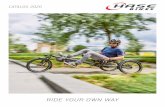 CATALOG 2020 - HASE Bikes USA that it’s the best trike design. Deltas have two wheels in back, and one wheel in front that does the steering. The recumbent seat is positioned in