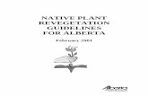 Native Plant Revegetation Guidelines for Alberta · Native Plant Working Group. 2000. Native Plant Revegetation Guidelines for Alberta. H. Sinton-Gerling (ed.), Alberta Agriculture,