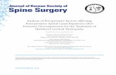 Journal of Korean Society of Spine Surgery · 2019-07-09 · Journal of Korean Society of Spine Surgery Preoperative Factors Related with Postoperative Canal Expansion 35 인대를