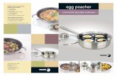 Egg Poacher Manual - Adco Service Poacher Manual.pdfPara limpiar fácilmente, las tazas con antiadherente se pueden sacar de la bandeja usando las asas de fácil agarre para que los