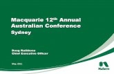 Macquarie 12 Annual Australian Conference...partners and our business ... →Proposed ChemChina/MAI deal ... → Growing value of seed treatment segment Nufarm has a focused and growing
