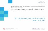 Bachelor of Business Administration (Honours) in Accounting and … · 2019-08-27 · August 2019 Faculty of Business Bachelor of Business Administration (Honours) in Accounting and