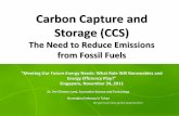 Carbon Capture and Storage (CCS)esi.nus.edu.sg/...2010-11-24-singapore-ccs-pcl-v2.pdf · Carbon capture and storage (CCS) as an important technology for emissions reductions • CCS
