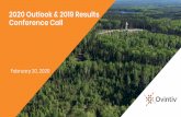 2020 Outlook & 2019 Results Conference Call€¦ · 1.5x target leverage ratio at mid-cycle prices Business de-levers quickly Near 100% flexibility in capital program Free cash flowŦearmarked