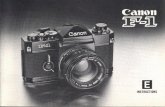 1978 Canon F-1n Instructions · 2007-10-28 · Push the film rewind crank down. The crank fork will slip into the film cartridge. In case the crank does not fully return, turn it