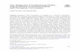 The Bulgarian Constitutional Order, Supranational ......The Bulgarian Constitutional Order, Supranational Constitutionalism and European Governance Evgeni Tanchev and Martin Belov