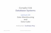 Data Warehousing and Data Cube - Duke University · •Data warehouse vendor like Teradata •big “Petabyte scale”customers •Apple, Walmart (2008-2.5PB), eBay (2013-primary