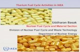 Thorium Fuel Cycle Activities in IAEA · IAEA 8 ThO2 and ThO2 based mixed oxide fuels, unlike UO2 and (UPu)O2 fuels, do not dissolve easily in conc. HNO3 Automated & remote operation