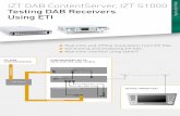IZT DAB ContentServer, IZT S1000 · 2018-11-21 · Testing DAB Receivers Using ETI LAN SWITCH IZT DAB CONTENTSERVER SYNCHRONIZED SETUP WITH NTP, PPS AND 10 MHz lan (edi,nTP) PPS 10MHz