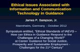 Ethical Issues Associated with ... - The Career Center · Ethical Issues Associated with Information and Communication Technology in Guidance James P. Sampson, Jr. Mannheim, Germany