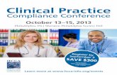 Compliance Conference - HCCA's Official Site · 2013-10-08 · 4 | 888-580-8373 Agenda 8:15 – 9:15 am GENERAL SESSION GS1 Stress and Burnout in Compliance Officers Robert Ossoff,