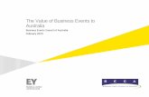 The Value of Business Events to AustraliaThe Value of Business Events to Australia 1 Executive summary This study highlights the importance of the business events industry to Australia,