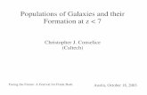 Populations of Galaxies and their Formation at z < 7Populations of Galaxies and their Formation at z < 7 Christopher J. Conselice (Caltech) ... Specific questions and our understanding